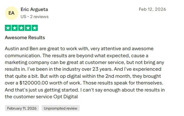 OPT Digital client result