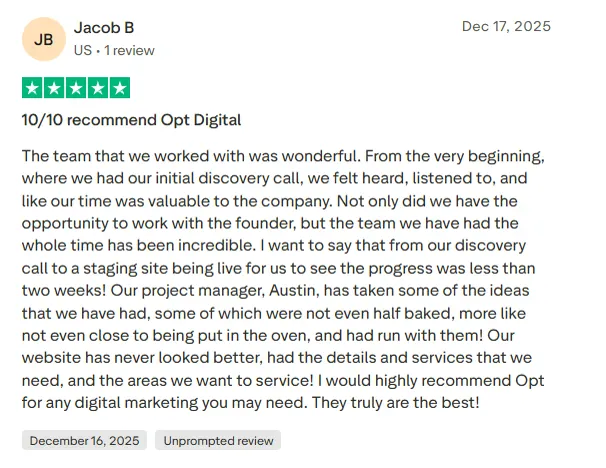 OPT Digital client result